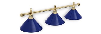 Бильярдный светильник Prestige golden blue на 3 плафона