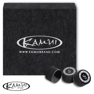 Наклейка с фиброй многослойная для кия Kamui Clear Black 14 мм. soft